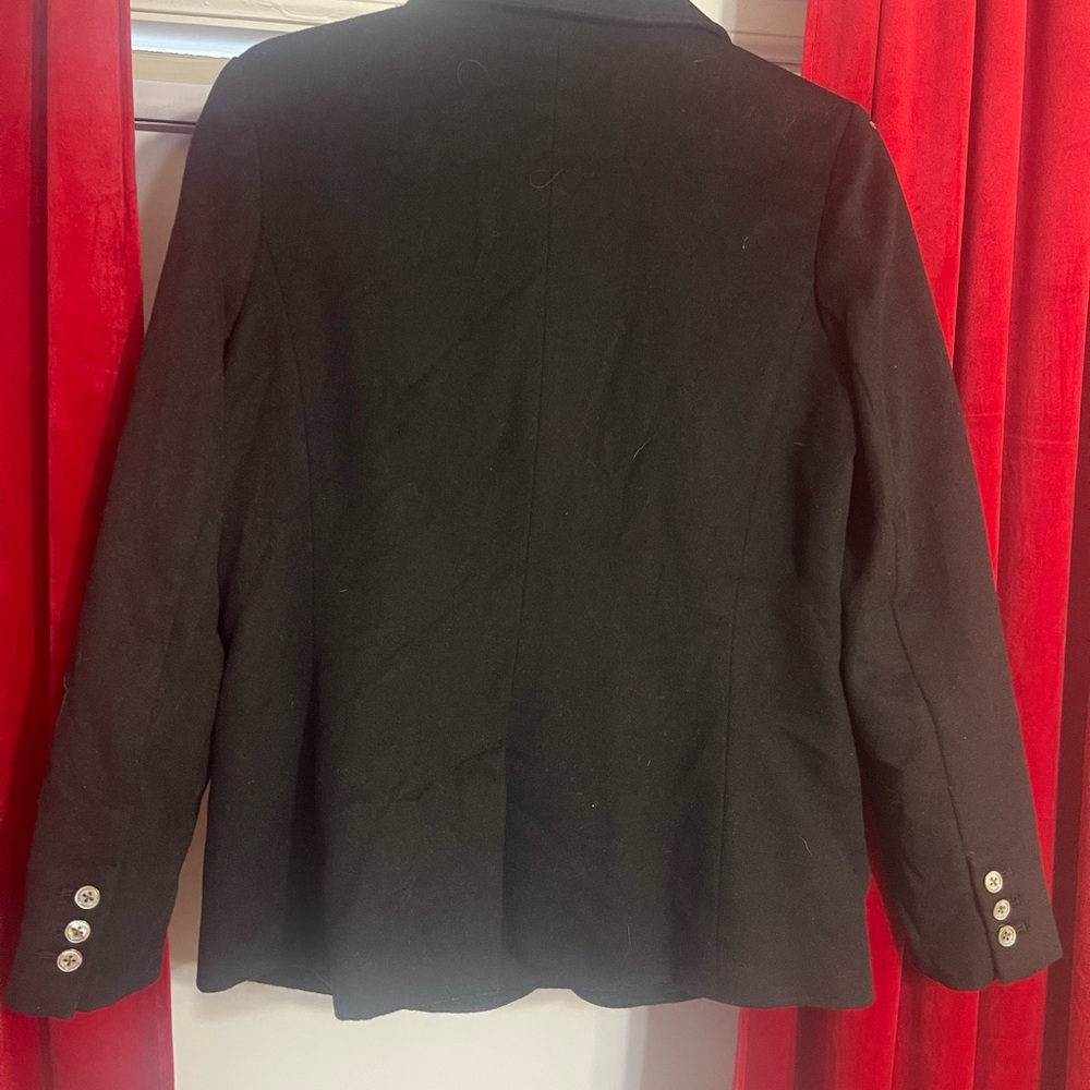 94% wool Eddie Bauer Black Petite Blazer - Picture 3 of 4